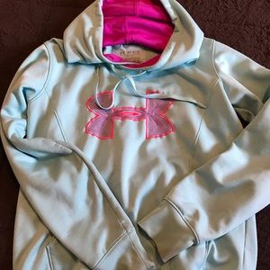 Baby blue under armour hoodie